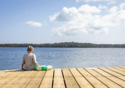 Brygga hos Grankullavik Fritidsby